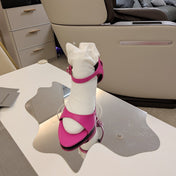 OPEN TOE STRAPPY HIGH HEEL IN PINK CALFSKIN