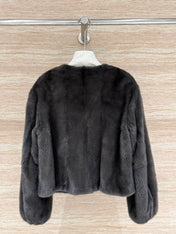 HERMES 25S SHORT MINK FUR COAT 177