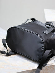 WATERPROOF BACKPACK 45 IN BLACK NYLON WITH EMBOSSED LOGO