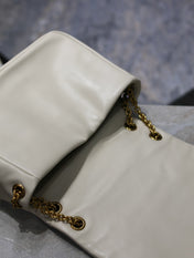 JAMIE 4.3 SMALL BAG 25 IN WHITE LAMBSKIN GOLD HARDWARE