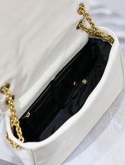 JAMIE 4.3 SMALL BAG 25 IN WHITE LAMBSKIN GOLD HARDWARE