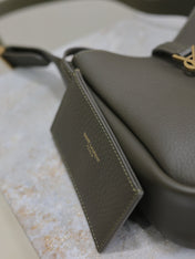 YSL 25S LE 5 À 7 BAG 16 IN LIGHT MUSK GRAINED CALFSKIN GOLD HARDWRE