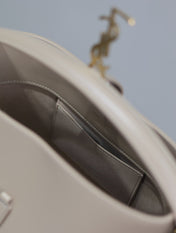 YSL 25S LE 37 BUCKET 20 IN BEIGE CALFSKIN GOLD HARDWARE