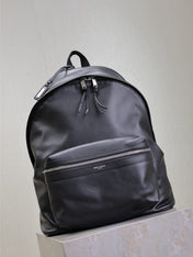 CITY BACKPACK 38 IN BLACK CALFSKIN