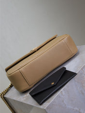 LOULOU SMALL 24 IN MILK TEA SHEEPSKIN GOLD HARDWARE