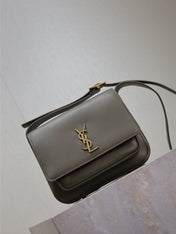 YSL 25S NIKI BABY 22 IN DARK OLIVE BROWN CALFSKIN GOLD HARDWARE