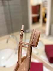 VALENTINO 26S SLINGBACK IN LIGHT BEIGE PINK PATENT CALFSKIN