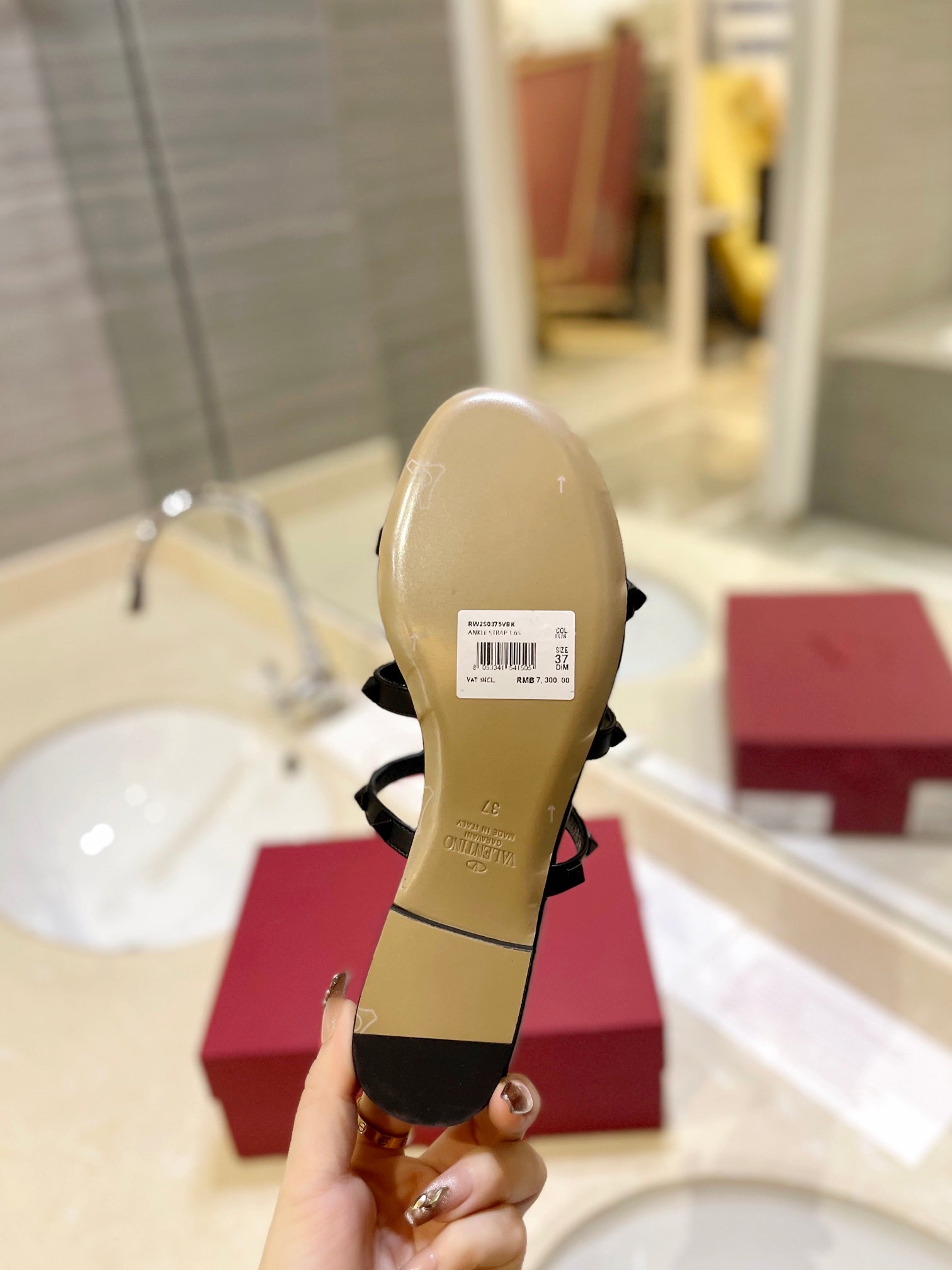 VALENTINO 26S ROCKSTUD CAGED SANDALS IN BLACK SMOOTH CALFSKIN