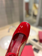 VALENTINO 26S ANKLE STRAP PUMPS 60 MM IN RED PATENT CALFSKIN