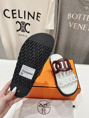 EXTRA SANDAL WHITE MIX BROWN CALFSKIN