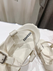 SANDAL BRAIDED 30 WHITE CALFSKIN