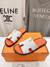 IZMIR SANDAL LIGHT ORANGE MIX WHITE LAMBSKIN
