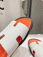 IZMIR SANDAL LIGHT ORANGE MIX WHITE LAMBSKIN