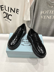 PRA BRUSHED LEATHER LOAFERS JET-BLACK