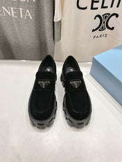 MONOLITH LOAFERS IN BLACK SUEDE
