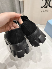 MONOLITH LOAFERS IN BLACK SUEDE