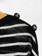 DIOR 25S OFF-SHOULDER STRIPED TOP 550