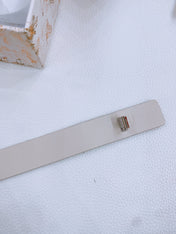 DIOR 25S BELT 25 MM IN WHITE CALFSKIN 561820