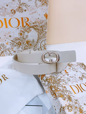 DIOR 25S BELT 25 MM IN WHITE CALFSKIN 561820