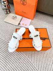 INVINCIBLE 50 SANDAL IN WHITE CALFSKIN
