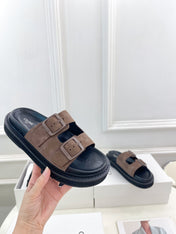DAD SANDAL MULE IN MEIDUM BROWN SUEDE