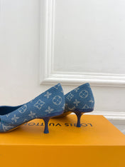 6AM HIGH PUMP 5 CM IN CLASSIC BLUE MONOGRAM DENIM