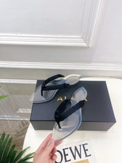 ALAIA 26S THONG SANDALS IN BLACK SATIN AND TRANSPARENT PVC