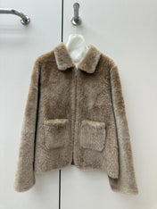 CELINE 26S ZIP-UP FUR JACKET 579
