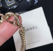 CHANEL 26S CHANEL CC LOGO DOUBLE CHAIN STAR DROP NECKLACE IN GOLD METAL 633324