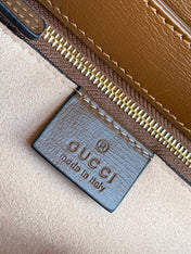 GG 1955 Horsebit Bag 25cm Brown Calfskin Gold Hardware