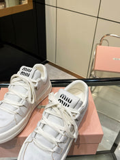 SKATEBOARD SNEAKERS IN OFF WHITE BLEACHED CALFSKIN